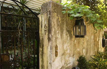 Gate and Lantern Old Town St Augustine, Florida USA Fotografie stock - Rights-Managed, Codice: 700-00152949