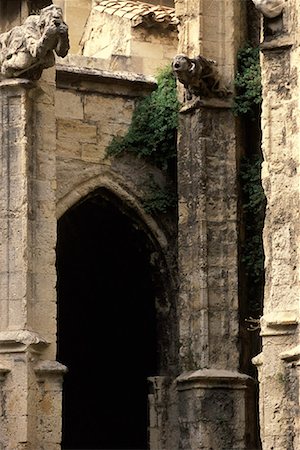 Arched Doorway and Gargoyles Narbonne, France Stock Photo - Rights-Managed, Code: 700-00153100