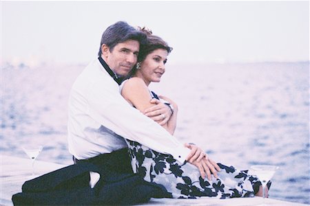 simsearch:700-00153220,k - Couple In Formal Wear on the Beach Stock Photo - Rights-Managed, Code: 700-00153237