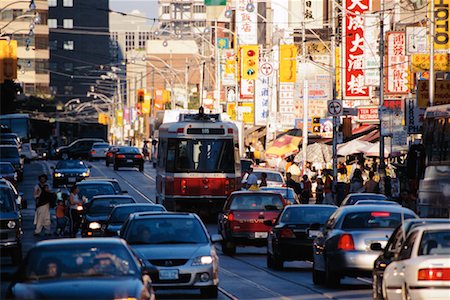 street car toronto - Street Scene in Chinatown Toronto, Ontario, Canada Stock Photo - Rights-Managed, Code: 700-00153446