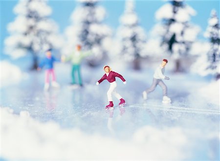 Winter Scene with Figurines Stock Photo - Rights-Managed, Code: 700-00153919