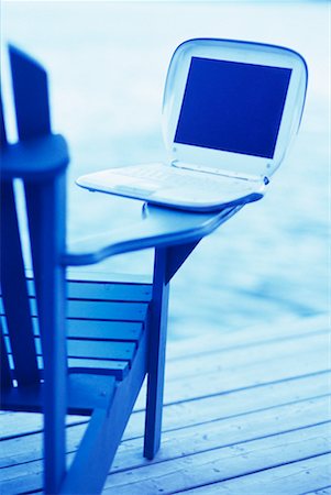 portable chair not people - Laptop on a Dock Stock Photo - Rights-Managed, Code: 700-00164395