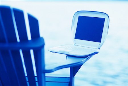 portable chair not people - Laptop on a Dock Stock Photo - Rights-Managed, Code: 700-00164396