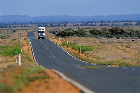 Transport Truck on Desert Road Australia Stock Photo - Rights-Managed, Code: 700-00164844