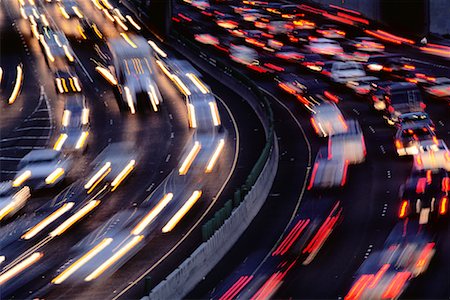 simsearch:700-00317306,k - Highway Traffic at Night Stock Photo - Rights-Managed, Code: 700-00165162