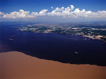 Meeting of the Rivers Manaus, Brazil Fotografie stock - Rights-Managed, Codice: 700-00166019