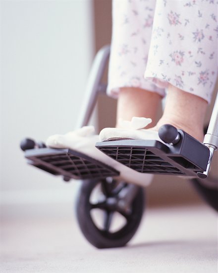 Woman's Feet in Wheelchair Stock Photo - Premium Rights-Managed, Artist: Orbit, Image code: 700-00166248