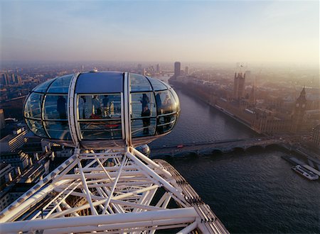 famous places in london aerial - Close-Up of Millennium Wheel London, England Stock Photo - Rights-Managed, Code: 700-00166389