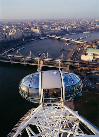 famous places in london aerial - Close-Up of Millennium Wheel London, England Stock Photo - Rights-Managed, Code: 700-00166390
