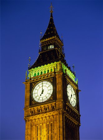 simsearch:851-02961566,k - Big Ben at Dusk London, England Foto de stock - Con derechos protegidos, Código: 700-00166411