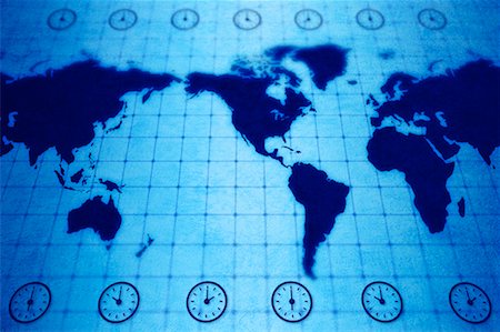 World Map with Time Zones Stock Photo - Rights-Managed, Code: 700-00166567