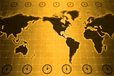World Map with Time Zones Stock Photo - Rights-Managed, Code: 700-00166568
