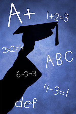 Schatten des Graduate auf Blackboard Stockbilder - Lizenzpflichtiges, Bildnummer: 700-00166573