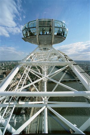 famous places in london aerial - Close-Up of Millennium Wheel London, England Stock Photo - Rights-Managed, Code: 700-00167223