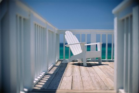 simsearch:6105-07744386,k - Adirondack Chair on Deck Stock Photo - Rights-Managed, Code: 700-00167284