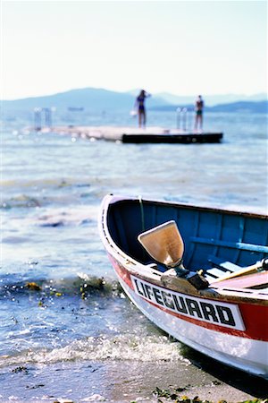 floating dock - Lifeguard Boat and Floating Dock Stock Photo - Rights-Managed, Code: 700-00167744