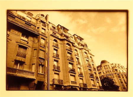 paris sepia - Buildings on Boulevard de Grenelle, Paris, France Stock Photo - Rights-Managed, Code: 700-00168061