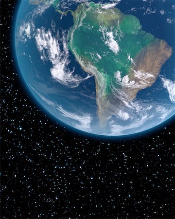 simsearch:700-01259930,k - South America from Outer Space Stock Photo - Rights-Managed, Code: 700-00168277