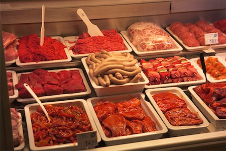 Meat in Butcher Shop Stock Photo - Rights-Managed, Code: 700-00168377