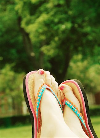 fashion women flip flops - Close-Up of Sandals Stock Photo - Rights-Managed, Code: 700-00168976