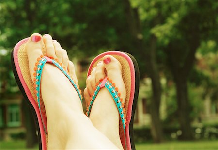 fashion women flip flops - Close-Up of Sandals Stock Photo - Rights-Managed, Code: 700-00168977