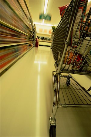 panning motion at grocery cart - Grocery Shopping Cart Stock Photo - Rights-Managed, Code: 700-00169439