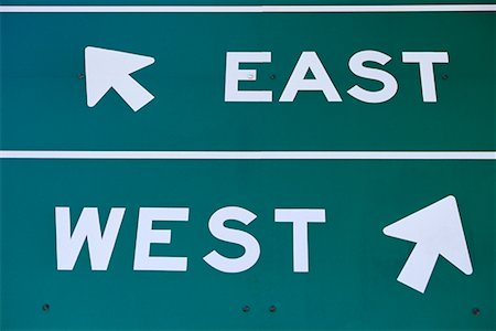 simsearch:693-06018889,k - East/West Road Sign Stock Photo - Rights-Managed, Code: 700-00169448