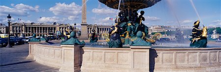 praça da concórdia - Fountain in Place de la Concorde Paris, France Foto de stock - Direito Controlado, Número: 700-00169519