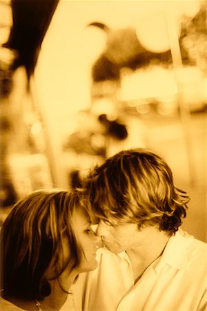 paris sepia - Couple About to Kiss Stock Photo - Rights-Managed, Code: 700-00169950