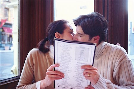 soho, new york - Couple in a Cafe Soho, New York, USA Fotografie stock - Rights-Managed, Codice: 700-00160944