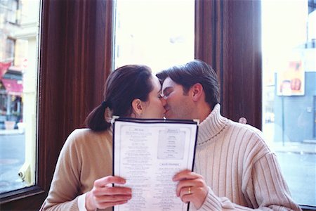 soho, new york - Couple in a Cafe Soho, New York, USA Fotografie stock - Rights-Managed, Codice: 700-00160945