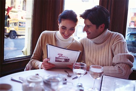 place setting card - Couple in a Cafe Soho, New York, USA Stock Photo - Rights-Managed, Code: 700-00160949