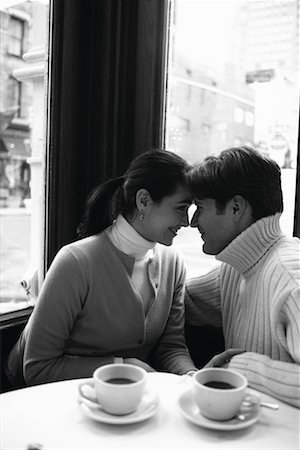 soho, new york - Couple in a Cafe Soho, New York, USA Fotografie stock - Rights-Managed, Codice: 700-00160943