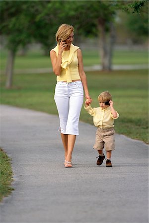 Mother and Child Walking Outdoors Stock Photo - Rights-Managed, Code: 700-00160989