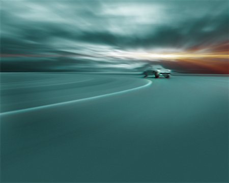 Car in Blurred Motion Stock Photo - Rights-Managed, Code: 700-00161005