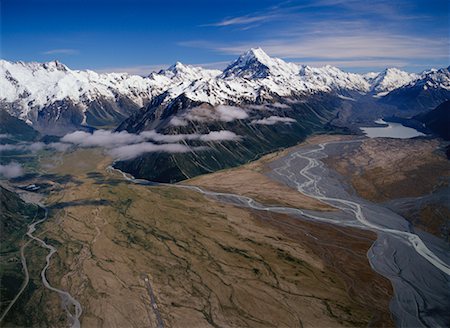 simsearch:841-03674235,k - Aerial View of Mt Cook and Mt Tasman, Westland National Park New Zealand Stock Photo - Rights-Managed, Code: 700-00161824