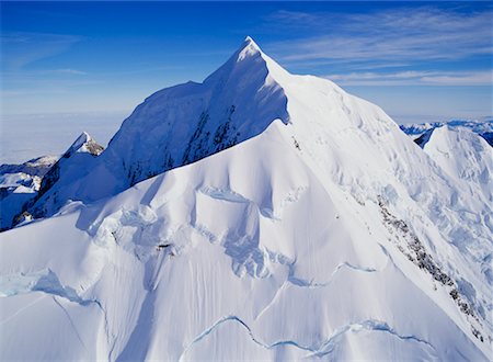 Aerial View of Mt Tasman Westland National Park New Zealand Foto de stock - Direito Controlado, Número: 700-00161820