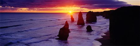 Twelve Apostles at Sunset Port Campbell National Park Victoria, Australia Stock Photo - Rights-Managed, Code: 700-00161876