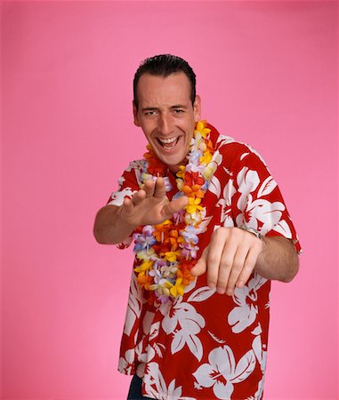 person in hawaiian shirt - Portrait of a Man Stock Photo - Rights-Managed, Code: 700-00161893