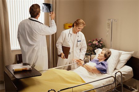 pic of old woman on the sick bed - Doctor and Nurse with Patient Stock Photo - Rights-Managed, Code: 700-00161918