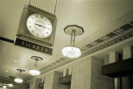 Clock Inside a Train Station Stock Photo - Rights-Managed, Code: 700-00162106