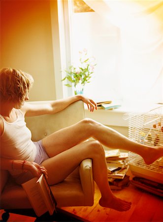 Woman Sitting by Window Stock Photo - Rights-Managed, Code: 700-00162453
