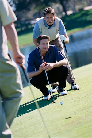 Men Golfing Foto de stock - Con derechos protegidos, Código: 700-00163025