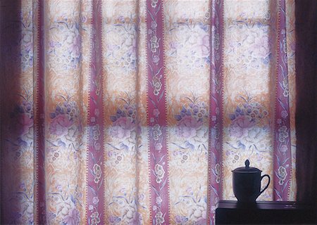 daryl benson china - Drapes and Tea Cup Stock Photo - Rights-Managed, Code: 700-00163069