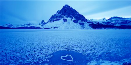 Heart on Frozen Lake Stock Photo - Rights-Managed, Code: 700-00163536