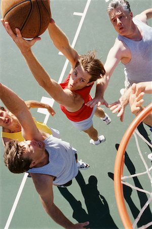 rebond - Hommes jouant au Basketball Photographie de stock - Rights-Managed, Code: 700-00163926