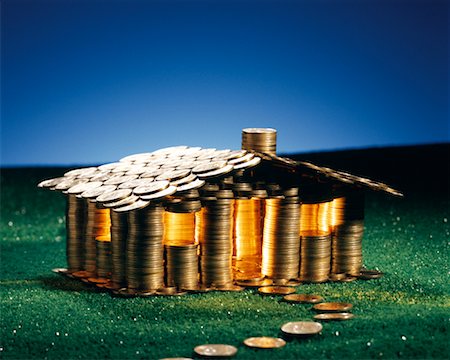 penny icon - House Made of Coins Stock Photo - Rights-Managed, Code: 700-00178737