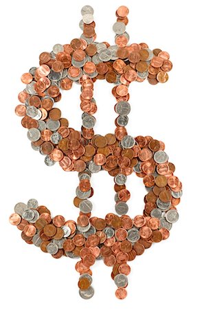 simsearch:695-03386040,k - Dollar Sign Made of Coins Stock Photo - Rights-Managed, Code: 700-00178887