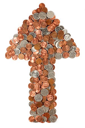 penny icon - Arrow Made of Coins Stock Photo - Rights-Managed, Code: 700-00178888