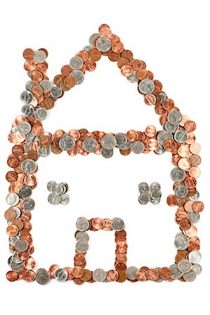 House Made of Coins Foto de stock - Direito Controlado, Número: 700-00178890